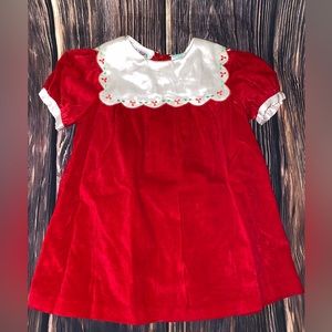 Vintage Red Velvet Dress Sz 4T